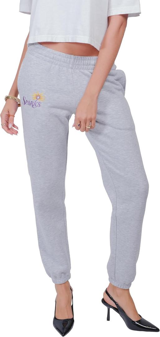 Ultra Game Womens WNBA Official Velvet Plush Jogger Sweatpants Lounge Pants