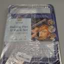 Ultra Cuisine Quarter Sheet Pan with Wire Rack Set - Includes Premium Aluminum Baking Sheet with 100% Stainless Steel Baking Rack, Dishwasher Safe Cookie Cooling Racks with 1/4 Pan Commercial Quality