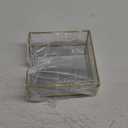 Sumnacon Square Glass Napkin Holder - Stylish Gold Luncheon Napkin Holder for Dining Table Countertop Kitchen, Decorative Napkin Holder Basket for Picnic Wedding Party Restaurant Office Hotel (7.2 x 7.2 Inch/Luncheon)