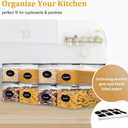 Airtight Food Storage Containers with Lids, 3.2L BPA-Free Plastic Canisters for Spaghetti, Cereal, Oats & Kitchen Pantry Organization, 8 Pack
