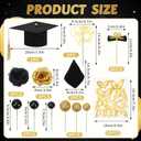 SANNIX 35 Piece Graduation Cake Decorations Kit, Class of 2026 Cupcake Topper Graduation Cap Flower Butterfly Decor for Gradation Party Supplies