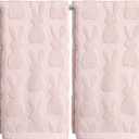 Artoid Mode 2 Pcs Pink 3D Rabbit Jacquard Easter Hand Towels for Bathroom, 100% Cotton Soft Absorbent Bathroom Decor Towels, 13.7 x 29.5 Inch