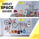 28 Pack Heavy Duty Garage Hooks, Utility Wall Mounted Storage System, with Anti-Slip Coating Hanger, for Hanging Power and Garden Tools, Ladders, Bikes, Ropes and Bulk Items