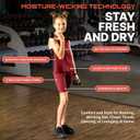 Girls Tank Tops and Shorts Summer Outfits, Athletic Activewear Loose Fit Cute Girls' Fashion Clothing Sets Size 3-16 (Cream)