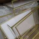 Hoteam 24 Pack Gold Acrylic Sign Holder, Gold Picture Frames Double Sided Clear Wedding Table Number Menu Holder for Wedding Restaurant Table Number Photos and Art (4 x 6 Inch, Horizontal, Vertical)