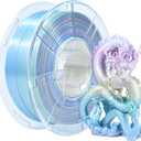 iBOSS Rainbow 3D PLA PRO Filament 1.75mm +/- 0.02 mm, 1KG Macaron Rainbow Silk PLA+ 3D Printer Filament Color Changing Multicolor Filament 3D FDM Printers, Durable and Resistant PLA Plus