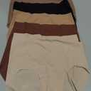 SHARICCA Seamless High Waisted Underwear for Women No Show Full Coverage Panties Nuage Microfiber Briefs Pack (Medium, Soft Brown and Nudes)