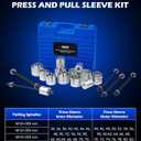 Orion Motor Tech Bushing Press Kit, 27pc Pull and Press Sleeve Kit for Most LCV HGV Engine Cars Vehicles, Universal Seal Bearing Bushing Removal Installation Tool Kit 5 Pulling Spindles with Nuts Case
