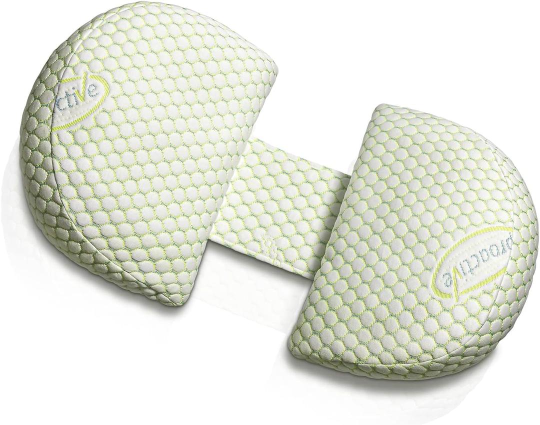 Pregnancy Pillow for Pregnant Women  Comfortable Maternity Pillow for Side Sleepers, Supports Back, Belly, HIPS, and Legs, with Removable & Adjustable Cover (Green, Plus)