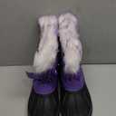 DREAM PAIRS Girls Boys Snow Boots Water-Resistant Outdoor Warm Cozy Anti-Slip Mid Calf Faux Fur Lining Winter Shoes for Little/Big Kids (Purple)