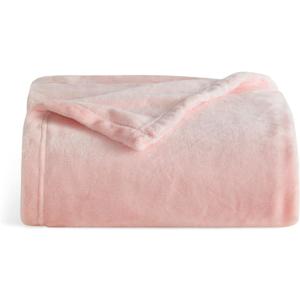 Bedsure Fleece Blanket Twin Blanket Pink - 300GSM Soft Lightweight Plush Cozy Twin XL Blankets for Bed, Sofa, Couch, Travel, Camping, 66 inch X 90 inch