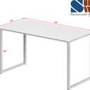 SHW Mission 40-Inch Home Office Computer Desk, White 19"D x 40"W x 28"H