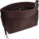 Time Wing Purse Organizer Insert Tote Handbag Organizer Divider Bag in Bag Shaper Liner Multi Pockets Compartments Zippers Key Chain Large Coffee