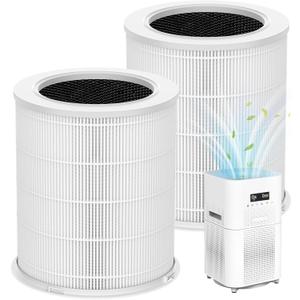 AP401 AP402 Filter Replacement, Compatible with Dayette AP401 AP402 and JOWSET AP402 AP403 Air Purifier for Large Room up to 3000Ft, H13 True HEPA Filter, 4-Stage Filtration System, 2 Pack