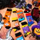 Shihanee 10 Pairs Halloween Socks Bulk Women Men Novelty Socks Spooky Pumpkins Ghosts Bats Cat Print Pattern Funny Crew Cotton Sock Halloween Gifts for Adult Teenager Cosplay Party Favors Supplies