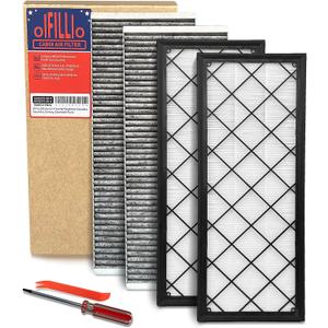 OIFILLIO Cabin Air Filter HEPA Air Intake Filter Fits for Model Y 2020-2024, Designed for Biochemical Defense Mode, Replace 110768100A,165837500A, 165837600A with tools