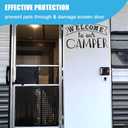 RV Screen Door Protector for Dogs, Adjustable Aluminum Alloy RV Entry Grille Protectors Pet Guard Defender Accessories for Inside Camper Trailer Pets Protection, 22 to 31.5 Inches, Bone Shape