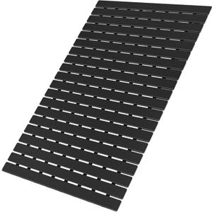 MBOSS Bath Tub Shower Mat Non Slip Bathtub Mats for Bathroom Shower Floor Mat Bath Mats for Shower Tub Anti Slip Shower Mat with Drain Hole and Large Suction Cups (Black, 27.5 X 15.7 Inch)