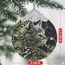 Christmas Decorations Ornaments, Stained Glass Ornament, Christmas Tree Ornaments, 2025 Gift Ornament, Xmas Gift for Friend Family Coworker - Persian Cat