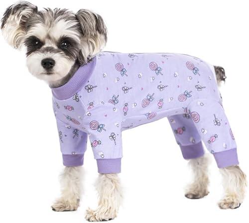 SM Dog Surgery Recovery Suit, Dog Onesie for Surgery Female Male Dogs, Dogs Pajamas Long Sleeve, Small Dogs Onesie, Abdominal Wound Bandages Surgical Suit, Cat Recovery Suit for Shedding Skin Disease