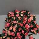 Miracliy 8Pcs 66FT Pink Flower Garland, Artificial Rose Floral Vines Fake Hanging Spring Flower Garland for Wall Backdrop Wedding Arch Tea Party Door Mantle Decoration