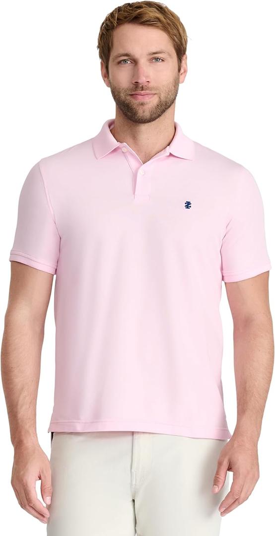 IZOD Men's Advantage Performance Short Sleeve Fashion Polo Shirt (Medium, Fairy Tale)