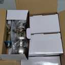 6 Pack Brushed Nickel Door Knobs,Privacy Door Knob with Lock, Interior Doorknobs Silver, Keyless Door Locks Set for Bedrooms Bathrooms, Reversible for Left/Right Door Handle