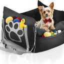 BLACK1 Medium Dog Car Seat - Booster Seat for Small & Medium Dogs Up to 55lbs