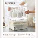 Clear plastic storage bins with LIDS,storage containers for snacks, cosmetics, books, dog food, Storage Organizer for NurseryKitchen, Living room,Bedroom, Bathroom, Office (clear, 4XL)