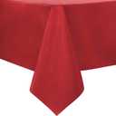 sancua 100% Waterproof Rectangle PVC Tablecloth - 54 x 78 Inch - Oil Proof Spill Proof Vinyl Table Cloth, Wipe Clean Table Cover for Dining Tables, Buffet Parties and Camping, Red
