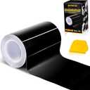 Spurtar Gloss Black Vinyl Wrap 4 Inch x 20ft Air-Release Adhesive Car Vinyl Tape Chrome Delete Wrap Roll DIY Car Exterior Decoration Door Edge Guard Vehicle Detailing Paper 10CM x 6M