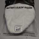 Exxact Sports Defender Baseball Elbow Guard, Batters Softball Elbow Guard Baseball Youth & Adult with Adjustable Strap (White)