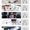 Multi Charging Cable, 2Pack 5 in 1 Retractable Lightning Charger Cable 60W USB C to USB C Fast Charging,Multiple USBC Cord Multi Car Charger for iPhone 17/16/15/14 Pro Max,iPad,Samsung S25 S24,Tablets (Grey)