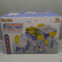 Toddler Table and Chair Set, Water/Sand Sensory Rideable Building Block Kids Table and Chairs with 90 Pcs Compatible Large Bricks, Activity Table with Storage, STEM Toys for Kids Ages 3+