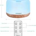 URPOWER 500ml Aromatherapy Essential Oil Diffuser Humidifier Room Decor Lighting with 4 Timer Settings, 7 LED Color Changing Lamp and Waterless Auto Shut-Off
