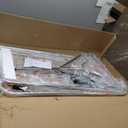 Heavy Duty Clothes Rack for Hanging Clothes, Double Rods Clothing Rack with Lockable Wheels, Rolling Metal Garment Racks Heavy Duty, Portable Wardrobe Closet Racks, Silver