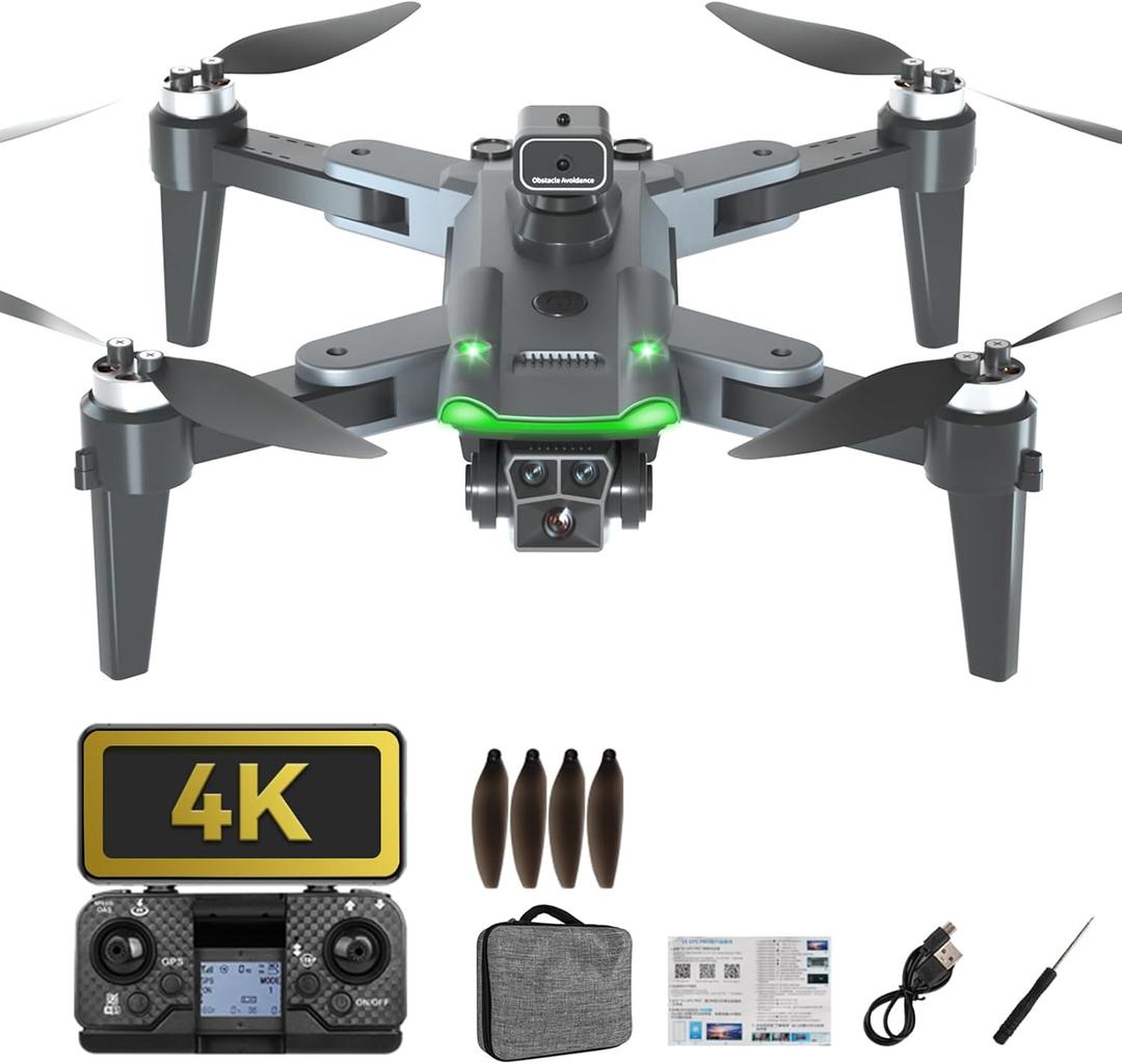 HYTOBP GPS Drone with 4K Camera for Adults, S166 Drone Under 249g 5GHz Transmission 3 Batteries, 90° Adjustable Lens, Auto Return, Follow Me, Brushless Motor Drones for Adults and Beginners (Black) HYTOBP GPS Drone with 4K Camera for Adults, S166 Drone Under 249g 5GHz Transmission 3 Batteries, 90° Adjustable Lens, Auto Return, Follow Me, Brushless Motor Drones for Adults and Beginners (Black)