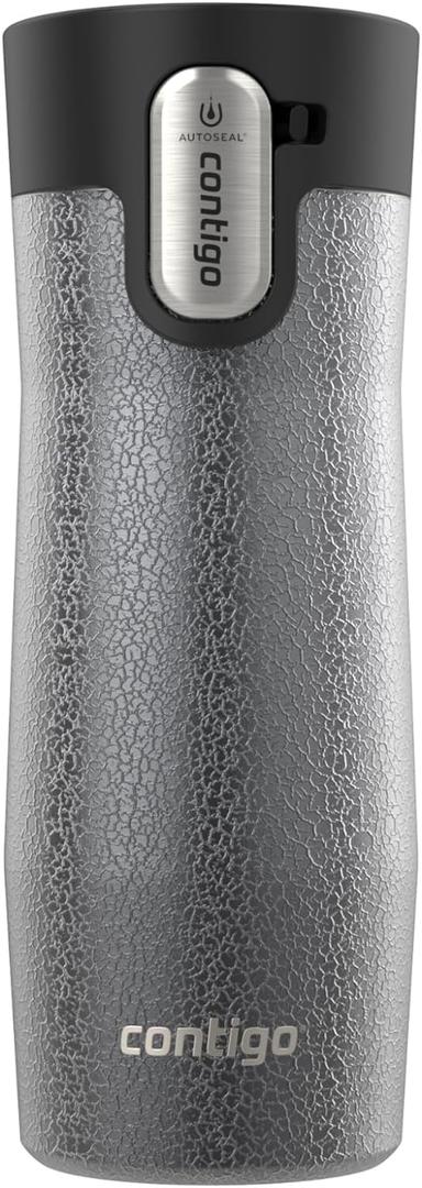Contigo AUTOSEAL West Loop Vacuum-Insulated Stainless Steel Travel Mug with Easy-Clean Lid 16 oz Crystal Sake (16oz (Single Pack))