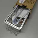 Shower Caddy Hanging - Never Rust Shower Hanging Organizer - Aluminum Over the ShowerHead Caddy with Soap Basket and 6 Hooks for Razor/Sponge (Frosted Silver)