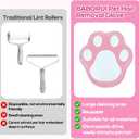 BABORUI Pet Hair Removal Glove - 2 Packs Cute Paw Electrostatic Pet Hair Remover Glove, Magic Brush Pet Hair Glove for Cats Dogs