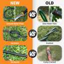 Flexible Garden Hose Water Pipe - 25FT Lightweight Garden Water Hose, Portable Patio Hose with Solid Brass Fittings and Double Latex Core for Pet Washing, Black
