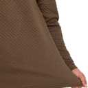 H HYFOL Men's USA Flag Graphic Pullover Waffle 1/4 Zip Stand Collar American Patriotic Sweatshirts (Brown, XXL)