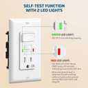 DEWENWILS 15A GFCI Switch Outlet Combo, Tamper-Resistant GFCI Electrical Outlet, 15 Amp GFCI Outlet, Weather Resistant Ground Fault Circuit Interrupter, Self-Test with LED Indicator, ETL Listed, White