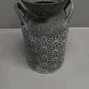 Vintage Galvanized Metal Milk Can, Farmhouse Decorative Flower Vase, Rustic French Country Milk Jug for Home Decor,10.6''H