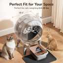 Automatic Self Cleaning Litter Box, Cat Litter Box with APP Control, 65L Globe & Dual Safety Sensors, Robot Litter Box, 1 Roll Garbage Bags and Litter Mat, <35DB, for Multiple Cats, Grey