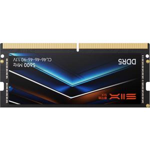 SIX DDR5 RAM 1x16GB 5600MHz SODIMM Laptop Memory - 1.1V Low Voltage, On-Die ECC, 262-Pin Memory Module (Black)