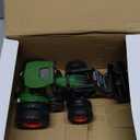 Remote Control Tractor Toy with Trailer | Metal Front & Front Loader Farm Vehicle Set with Lights & 8-Wheel Design, RC Tractor Truck for Boys & Girls Ages 3-9, Fun Farm Toy Gift for Toddlers & Kids