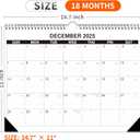 2 x Wall Calendar 2026-2027, Jan 2026 to Jun 2027, 18 Months Calendar 14.7 * 11 Inch, Wall Calendar for Home or Office Planning and Organizing-White