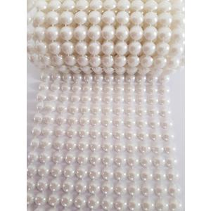 Ivory Pearl mesh Wrap Ribbon for Wedding Cake, Vase Decorations, Party supplies, Diaper cake decorations,Holiday & Home Decoration ,Bridal shower decorations,10 Yards (8mm Pearl 4.5x10 yards)