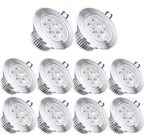 6 Pack,Pocketman 110V 5W Dimmable LED Ceiling Light Downlight,Warm White Spotlight Lamp Recessed Lighting Fixture,with LED Driver